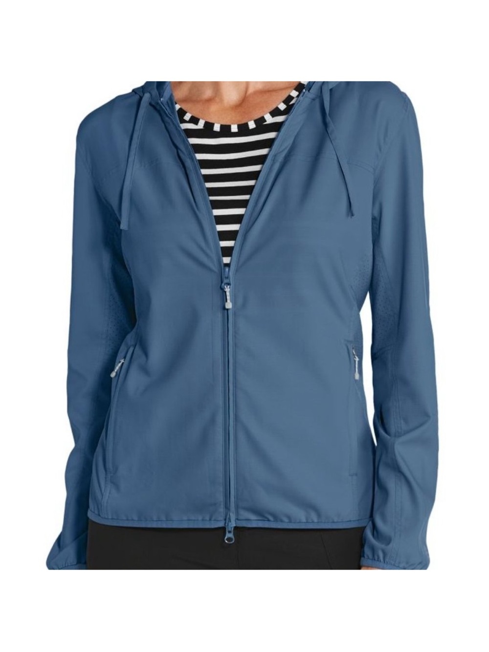 Coolibar Packable Sunblock Jacket windbreaker full zip hooded lightweight UPF 50